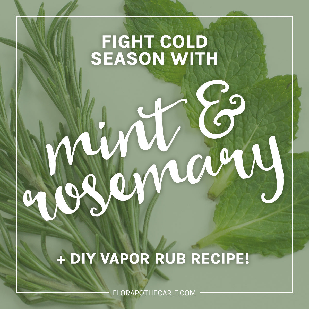 Fighting Colds Naturally with Mint & Rosemary + a DIY Vapor Rub Tutorial