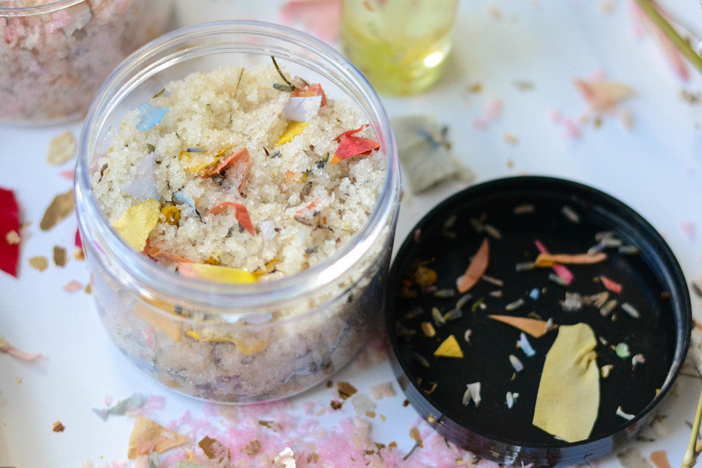 DIY Floral Sugar Scrub with The Confetti Bar