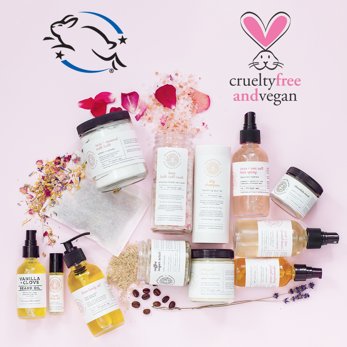 florapothecarie is officially Leaping Bunny and PETA certified as cruelty-free and vegan!