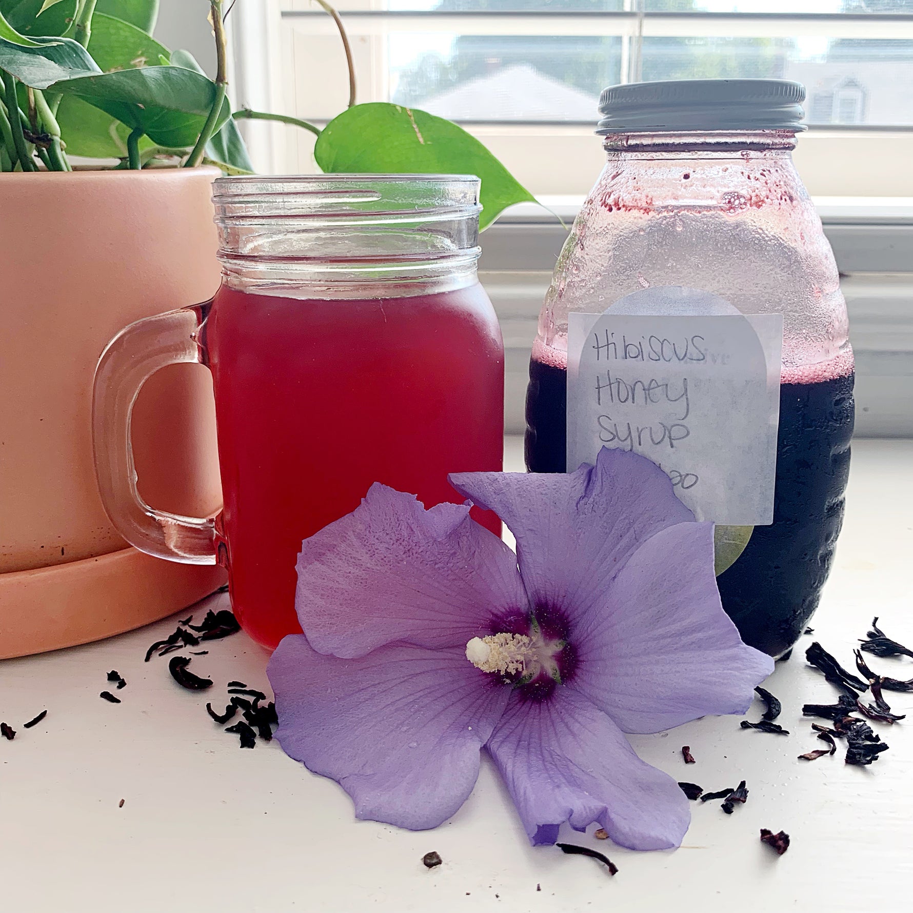 How-To: Hibiscus Honey Syrup